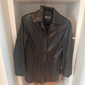 NY and Co black leather womens jacket